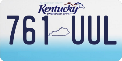 KY license plate 761UUL