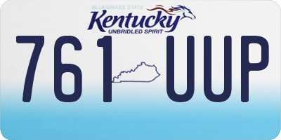 KY license plate 761UUP