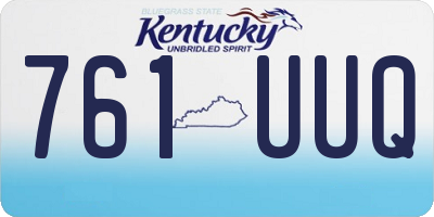 KY license plate 761UUQ
