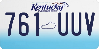 KY license plate 761UUV