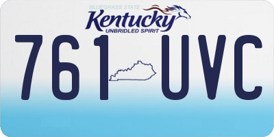 KY license plate 761UVC