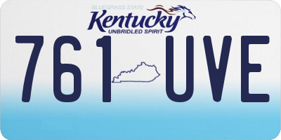KY license plate 761UVE