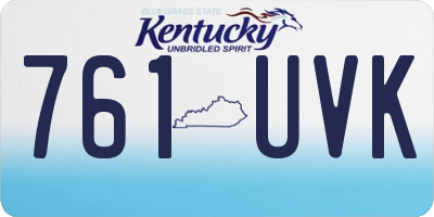 KY license plate 761UVK