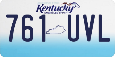 KY license plate 761UVL
