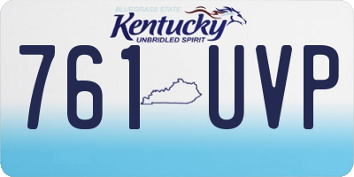KY license plate 761UVP