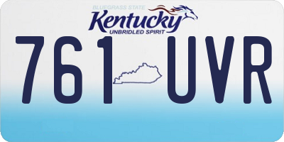 KY license plate 761UVR