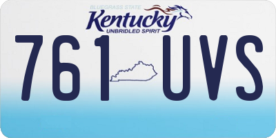 KY license plate 761UVS