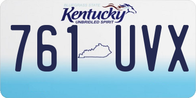 KY license plate 761UVX