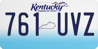 KY license plate 761UVZ