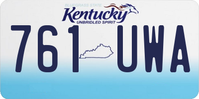 KY license plate 761UWA