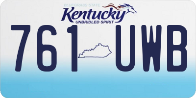 KY license plate 761UWB