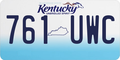 KY license plate 761UWC