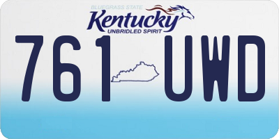 KY license plate 761UWD
