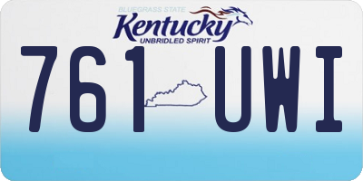 KY license plate 761UWI