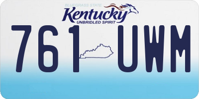 KY license plate 761UWM
