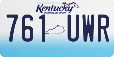 KY license plate 761UWR