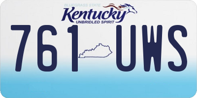 KY license plate 761UWS