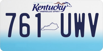 KY license plate 761UWV