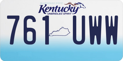 KY license plate 761UWW