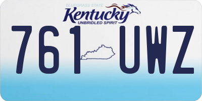 KY license plate 761UWZ
