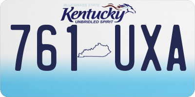 KY license plate 761UXA
