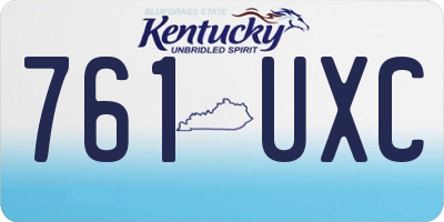 KY license plate 761UXC