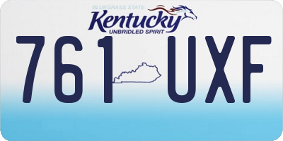 KY license plate 761UXF