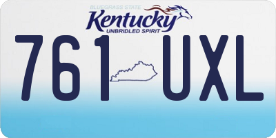 KY license plate 761UXL