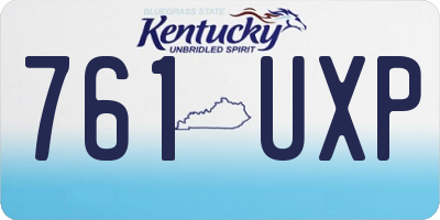 KY license plate 761UXP