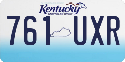 KY license plate 761UXR