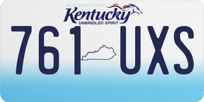 KY license plate 761UXS
