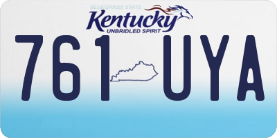 KY license plate 761UYA