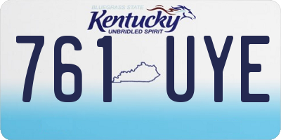 KY license plate 761UYE