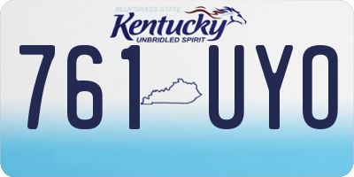 KY license plate 761UYO