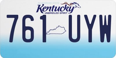 KY license plate 761UYW