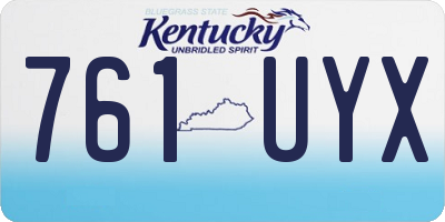 KY license plate 761UYX