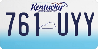 KY license plate 761UYY