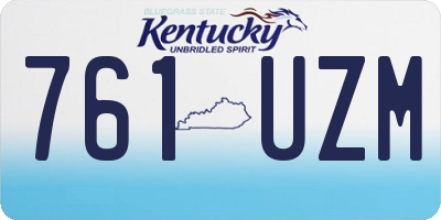 KY license plate 761UZM