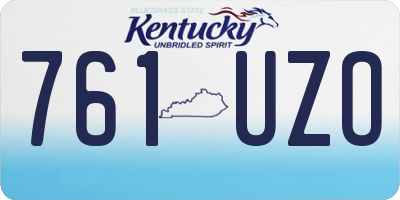 KY license plate 761UZO