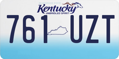 KY license plate 761UZT