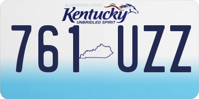 KY license plate 761UZZ