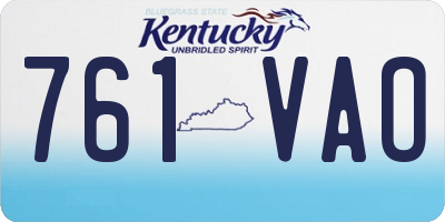 KY license plate 761VAO