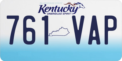 KY license plate 761VAP