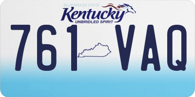 KY license plate 761VAQ