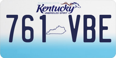 KY license plate 761VBE
