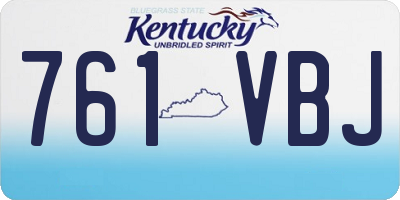 KY license plate 761VBJ