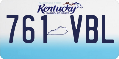 KY license plate 761VBL