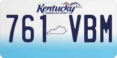 KY license plate 761VBM