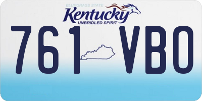 KY license plate 761VBO
