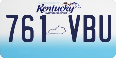 KY license plate 761VBU